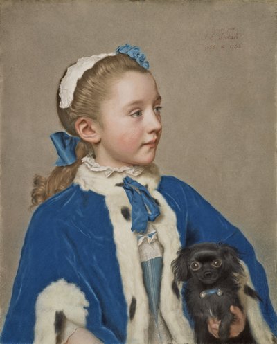 Portrait of Maria Frederike van Reede-Athlone at Seven Years of Age by Jean Étienne Liotard